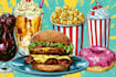 make a food pop art illustration