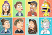 draw stickers for telegram of characters