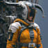 a sci fi character illustration or sci fi character