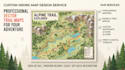 design a professional trail, hiking and itinerary map in vector