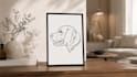 create a custom pet one line art portrait from your photo