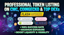 do professional token listing on cmc coingecko and top dexs