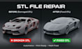fix repair modify stl file edit obj file custom 3d model scan cleanup printing