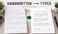 type assignments from PDF images and handwritten pages