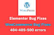fix wordpress plugin, woocommerce errors, wordpress theme