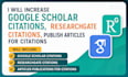 increase citations on google scholar and researchagate from journal publications