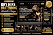 design dry hire bartending mobile bar website with booking