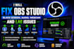 fix obs studio black screen audio webcam and lag issues