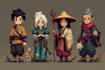 create pixel art characters