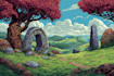draw pixel art scene and background for your game