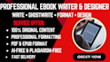 write, format and design a professional ebook for amazon kindle