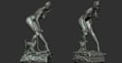 create 3d printable digital sculpt,high poly character design,rendered statues