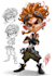 draw 2d game character illustration