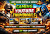 design eye catching youtube thumbnail with high CTR