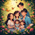 draw a cute family portrait