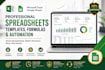 do microsoft excel, google sheets templates, spreadsheets, formulas, automation