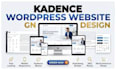 build kadence website design using kadence wordpress theme and kadence blocks