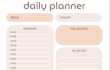 create a printable aesthetic daily planner PDF