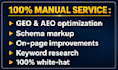do monthly onpage website geo, aeo, ai SEO optimization