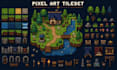 create pixel art tileset game assets tilemap top down rpg maker environment pack