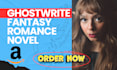 ghostwrite fiction ebook, fantasy book ghostwriter, vibrant ghostwriter
