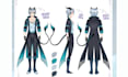 create custom character design concept art anime furry oc reference sheet