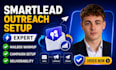 setup smartlead cold email outreach mailbox warmup and email deliverability