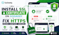 install SSL certificate on godaddy and fix https mixed content errors