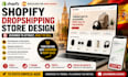 build spain shopify dropshipping store, shopify website design or redesign store