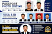 create professional passport size photos for visa and id