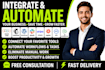 integrate zoho CRM mailchimp wordpress slack stripe zapier api ai automation