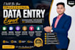 do data entry, excle, PDF, lead generation, web scraping