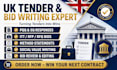 write public sector procurement tender bid and method statement response