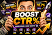 design high CTR youtube thumbnails