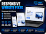 fix responsive website bugs and frontend issues