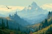 do fantasy landscape illustrations