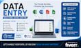 do accurate data entry, excel data entry, copy paste, web research, and p