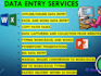 provide data entry excel and powerpoint presentation services