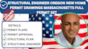 structural engineer oregon new home permit drawing massachusetts full permit set