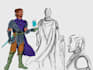 create  character design sheet, concept art and turnaround for your oc