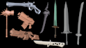 design 3d cosplay props 3d weapon cosplay armor accessories for 3d printing
