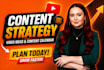 plan youtube content strategy, video ideas, growth roadmap, content calendar