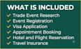 handle your business visa application and event booking