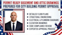 create basement finishing and attic conversion permit drawings