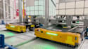 create 3d industrial animation warehouse automation robotics material handling