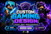 design custom minecraft server logo and roblox game branding