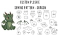 create custom plush sewing pattern soft toy template and stuffed animal pattern