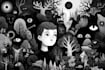 draw simple black and white illustration