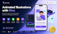 create animated illustrations with rive for mobile app