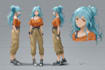 anime character an illustration and anime character